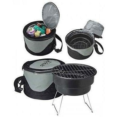 Destinie Cooler Bag with Portable Mini BBQ Grill - Black | BBQ-BQ26-515-001 (7542307619004)