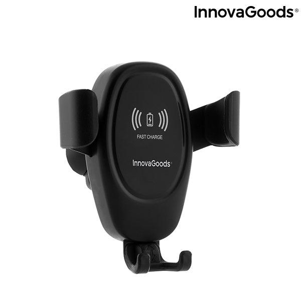 InnovaGoods Wolder Mobile Holder with Wireless Charger - Black | 815974 (7542236774588)