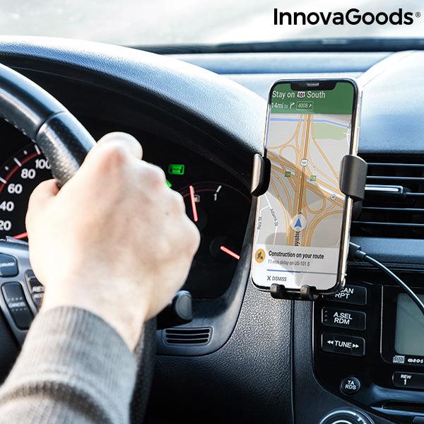 InnovaGoods Wolder Mobile Holder with Wireless Charger - Black | 815974 (7542236774588)