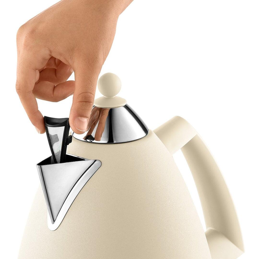 DeLonghi Argento Flora 1.7L Kettle - Beige | KBX3016.BG from DID Electrical - guaranteed Irish, guaranteed quality service. (6890772758716)