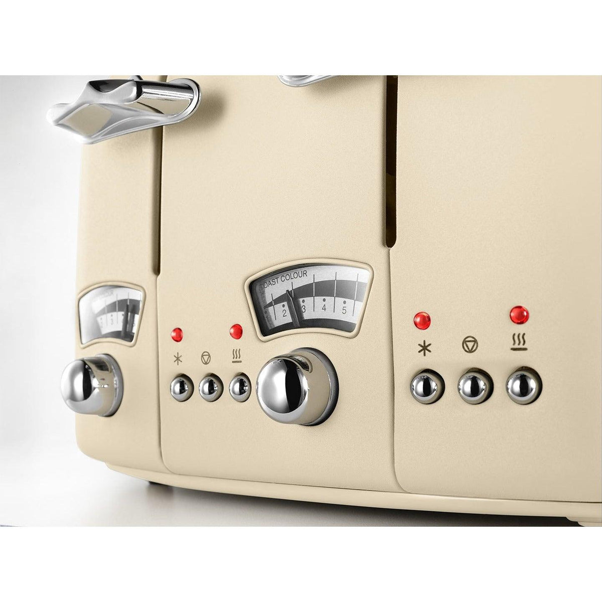 DeLonghi Argento Flora 1800W 4 Slice Toaster - Beige | CT04.BG from DID Electrical - guaranteed Irish, guaranteed quality service. (6890772365500)