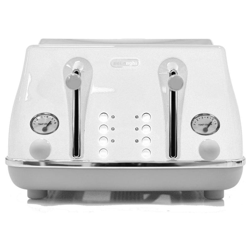 DeLonghi Icona 1800W 4 Slice Toaster - White | CTOC4003.W from DID Electrical - guaranteed Irish, guaranteed quality service. (6890804543676)