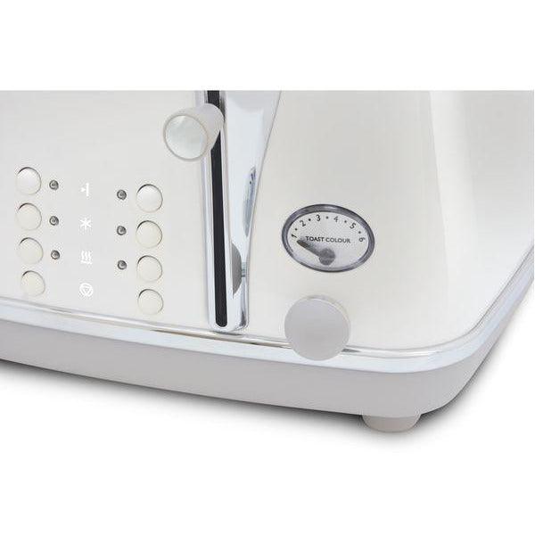 DeLonghi Icona 1800W 4 Slice Toaster - White | CTOC4003.W from DID Electrical - guaranteed Irish, guaranteed quality service. (6890804543676)