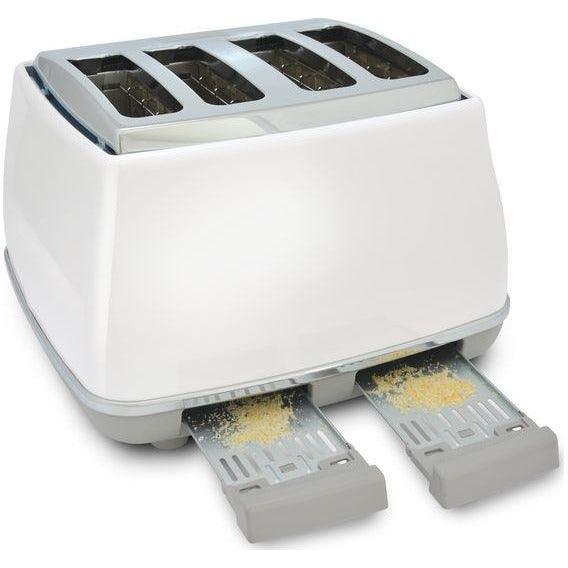DeLonghi Icona 1800W 4 Slice Toaster - White | CTOC4003.W from DID Electrical - guaranteed Irish, guaranteed quality service. (6890804543676)