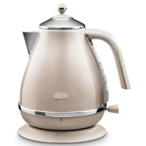 DeLonghi Icona Metallics 1.7L Kettle - Beige | KBOT3001.BG