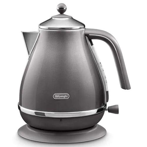DeLonghi Icona Metallics 1.7L 2000W Jug Kettle - Grey | KBOT3001.GY (7258433552572)