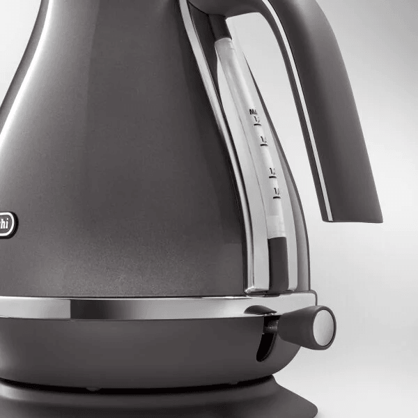 DeLonghi Icona Metallics 1.7L 2000W Jug Kettle - Grey | KBOT3001.GY (7258433552572)