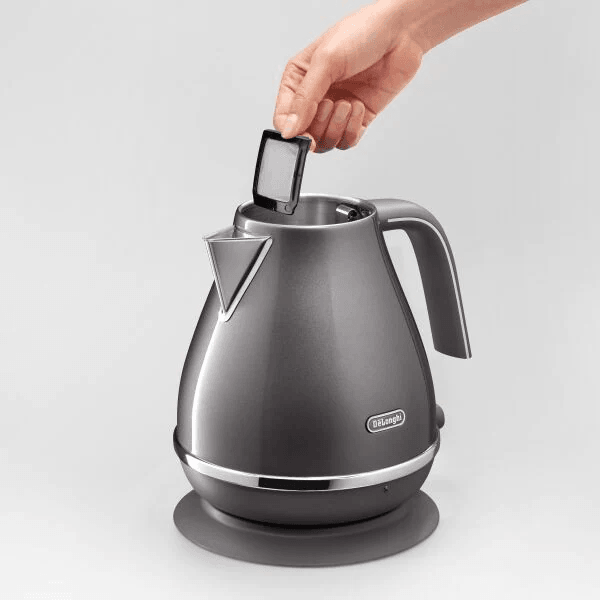 DeLonghi Icona Metallics 1.7L 2000W Jug Kettle - Grey | KBOT3001.GY (7258433552572)