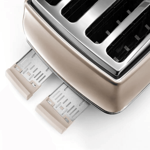 DeLonghi Icona Metallics 1800W 4 Slice Toaster - Beige | CTOT4003.BG (7258433585340)