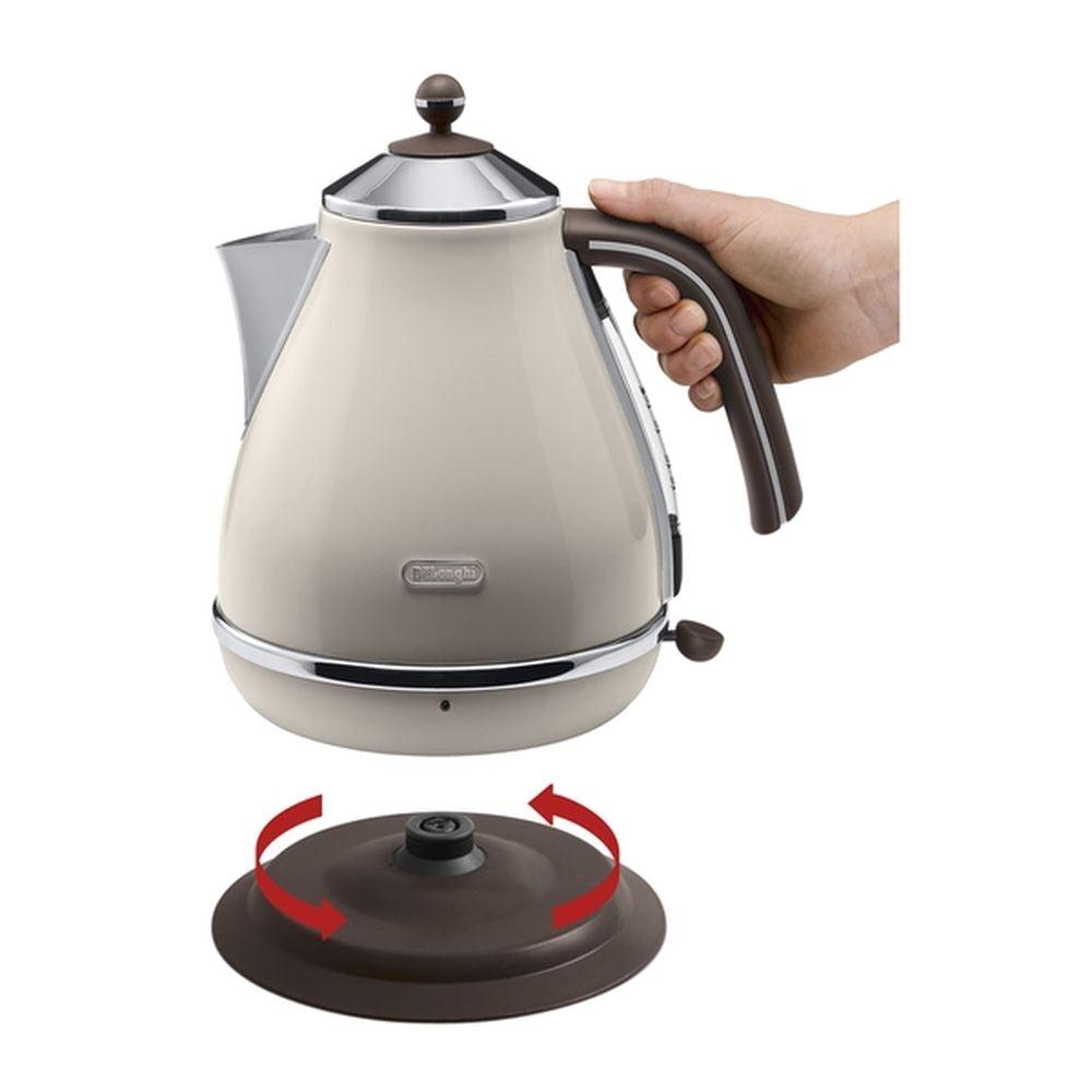 DeLonghi Icona Vintage 1.7L Jug Kettle - Beige | KBOV3001.BG from DID Electrical - guaranteed Irish, guaranteed quality service. (6890735960252)