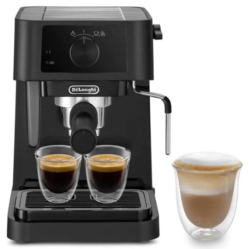 DeLonghi Stilosa 1L Manual Pump Espresso Coffee Maker - Black | EC230.BK from DID Electrical - guaranteed Irish, guaranteed quality service. (6977620836540)