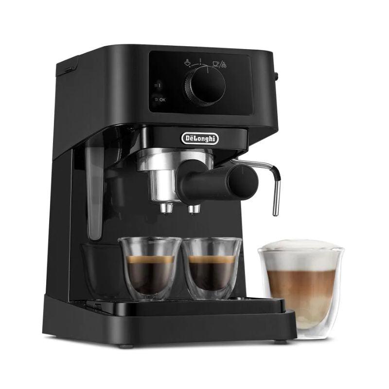 DeLonghi Stilosa 1L Manual Pump Espresso Coffee Maker - Black | EC230.BK from DID Electrical - guaranteed Irish, guaranteed quality service. (6977620836540)