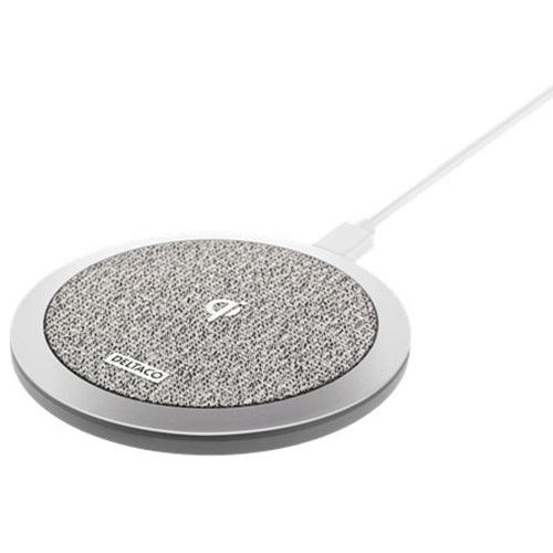 Deltaco 10W Fast Wireless Charger for iPhone and Android - Grey | QI1032 (7151268397244)