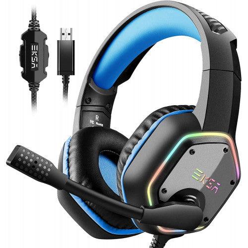Eksa E1000 Over-Ear Wired Gaming Headset - Black &amp; Blue | EKSA-E1000 (7531278139580)