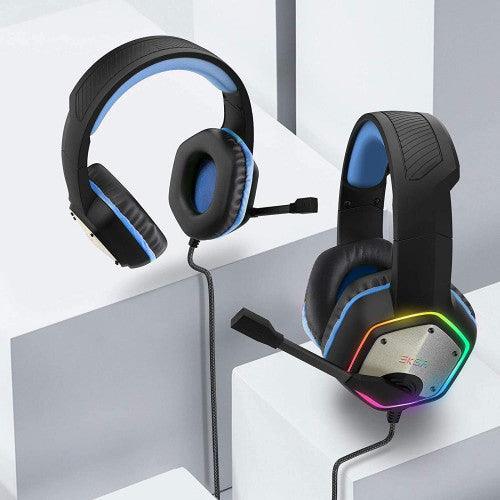 Eksa E1000 Over-Ear Wired Gaming Headset - Black &amp; Blue | EKSA-E1000 (7531278139580)