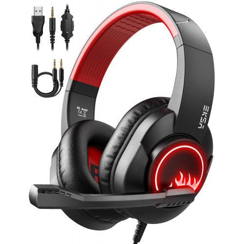 Eksa T8 Stereo Over-Ear Wired Gaming Headset - Black &amp; Red | EKSA-T8 (7531278172348)