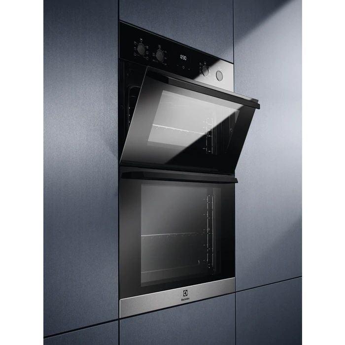 Electrolux 59CM Built-In Electric Double Oven - Black | KDFEC40K from DID Electrical - guaranteed Irish, guaranteed quality service. (6977586593980)