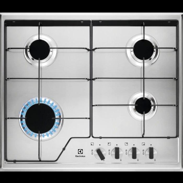 Electrolux 60cm 4 Burner Built-In Gas Hob - Stainless Steel | KGS6424X from DID Electrical - guaranteed Irish, guaranteed quality service. (6890791895228)