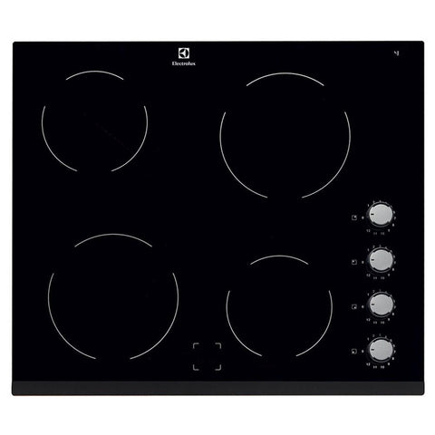 Electrolux 60CM 4 Zone Electric Ceramic Hob - Black | EHF6140ISK