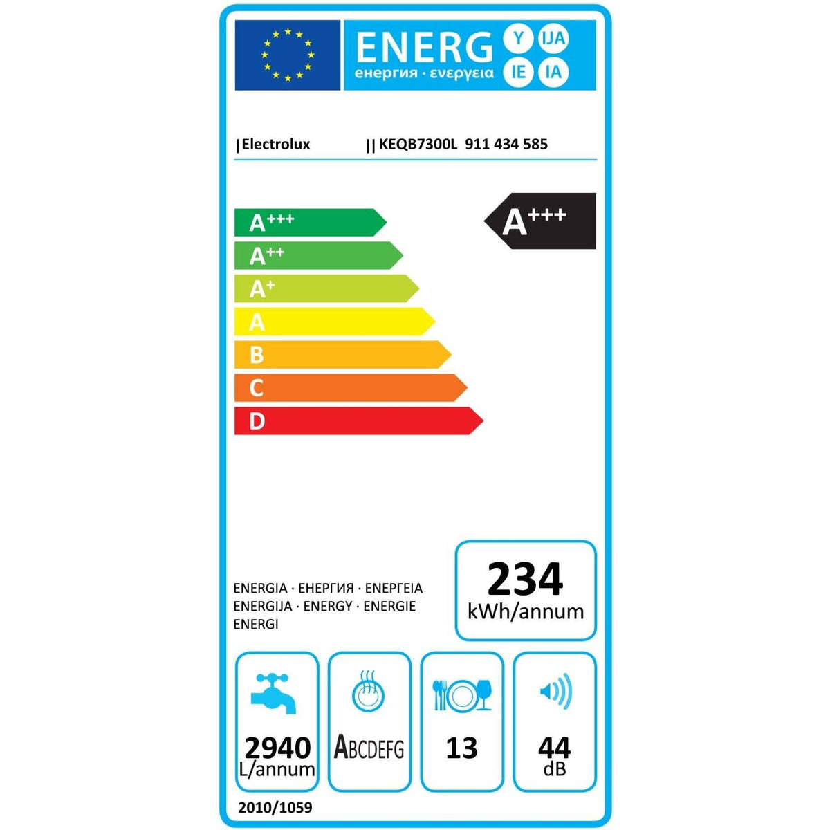 Electrolux 60cm Integrated Standard Dishwasher - White | KEQB7300L from DID Electrical - guaranteed Irish, guaranteed quality service. (6890813685948)