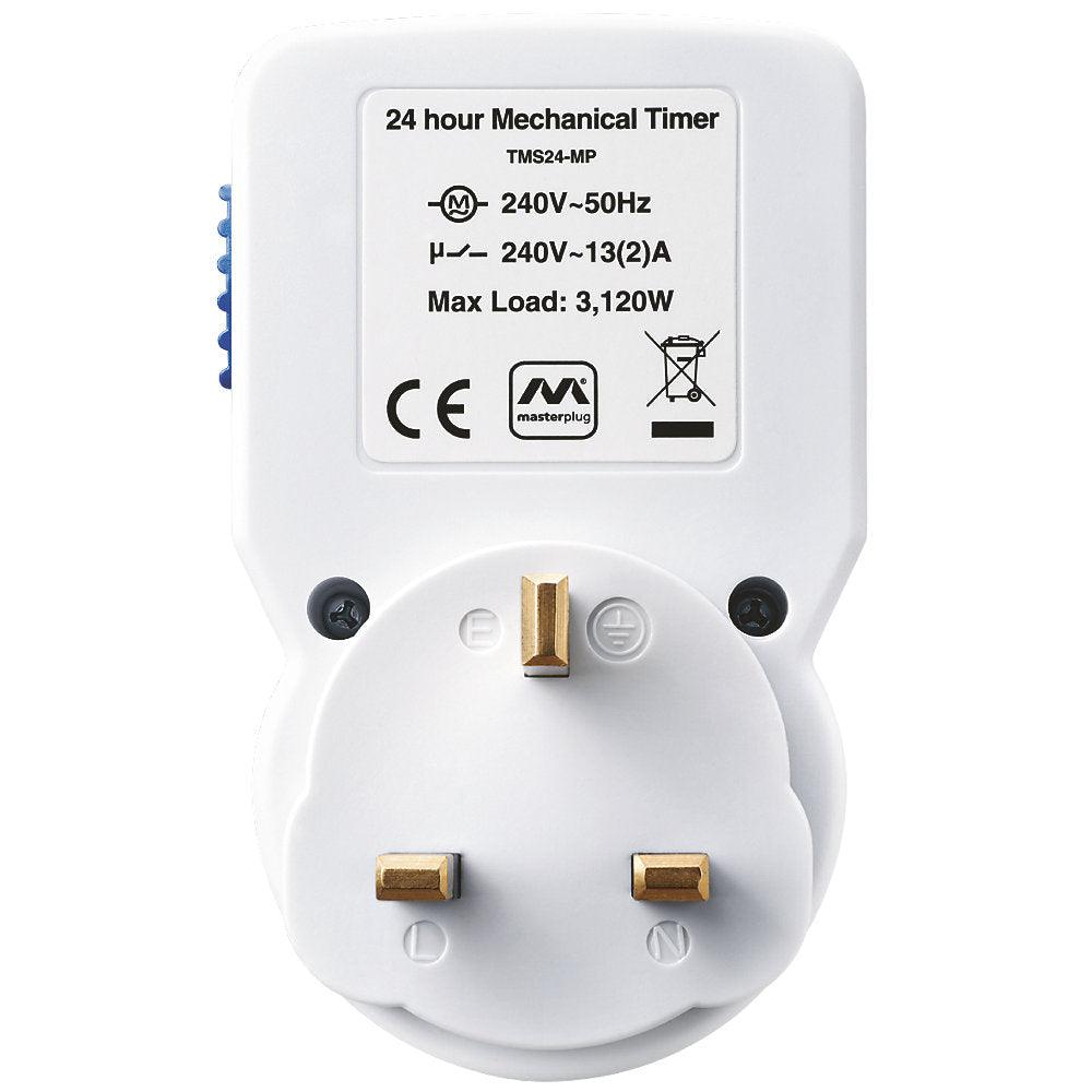 300696_Elpine 24 Hour Manual Plug-In Timer Socket - White-3 (7426279080124)