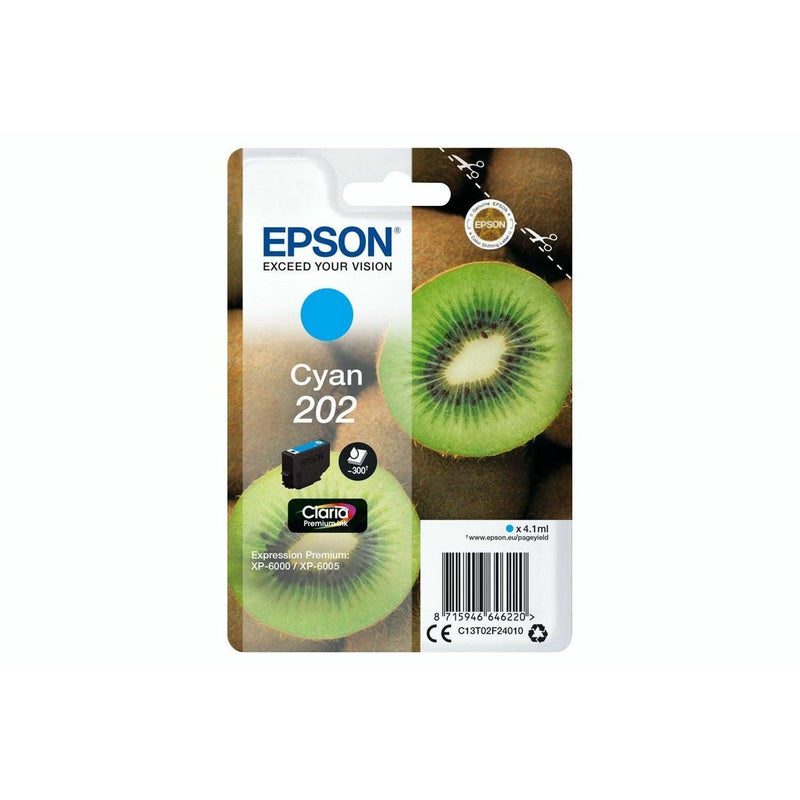 Epson 202 Kiwi Original Claria Premium Ink Cartridge - Cyan | SEPS1343 (7530489807036)