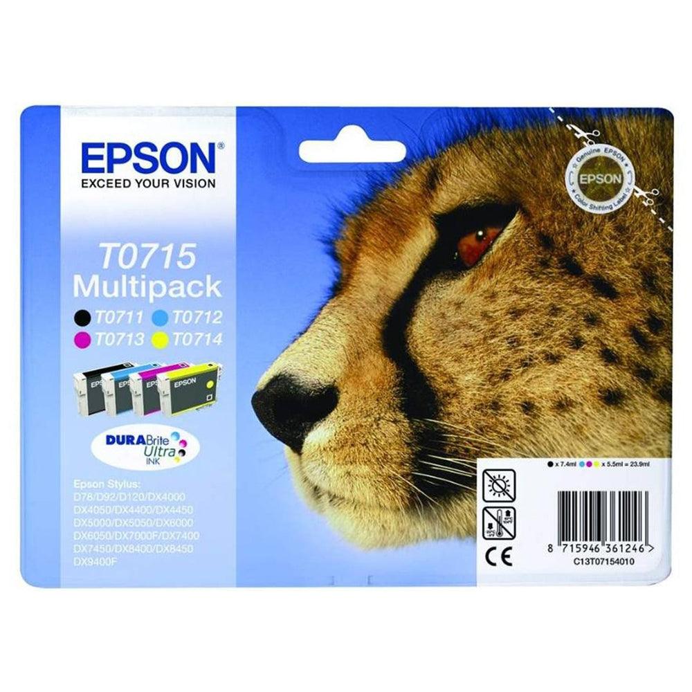 Epson T0715 Multipack DURABrite Ultra Cheetah Ink Cartridge | SEPS0771 from DID Electrical - guaranteed Irish, guaranteed quality service. (6890741661884)