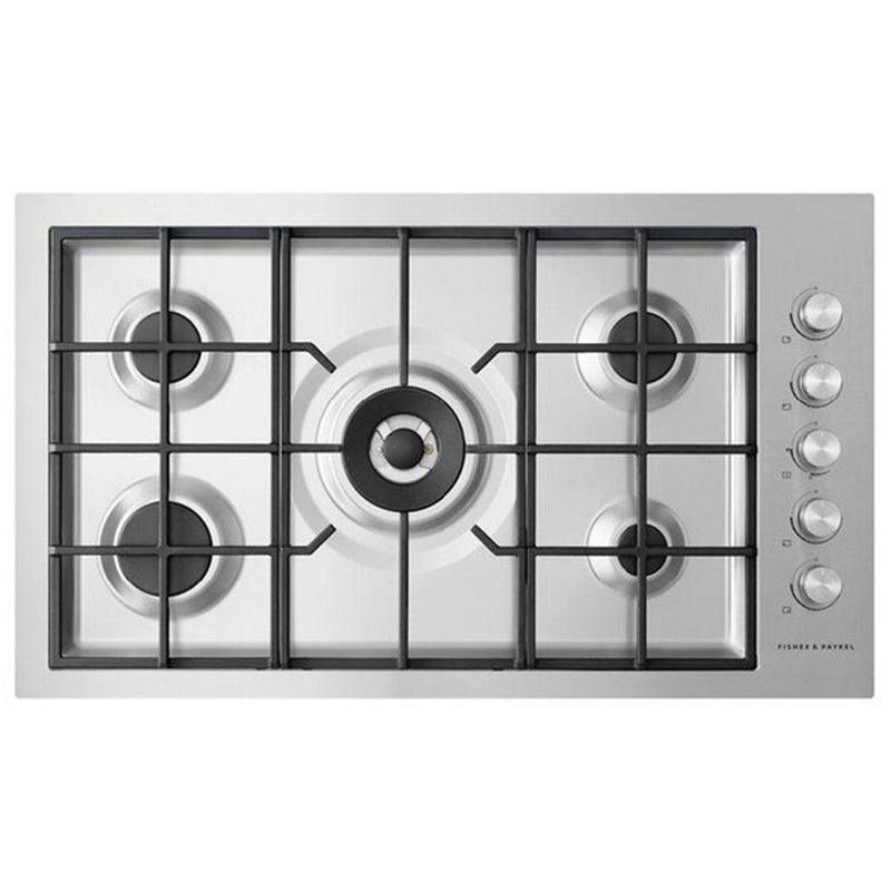 Fisher & Paykel Series 9 90CM 5 Burner Gas Hob - Stainless Steel | CG905DWNGFCX3 from DID Electrical - guaranteed Irish, guaranteed quality service. (6977494450364)