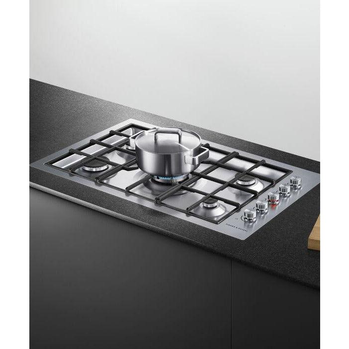 Fisher &amp; Paykel Series 9 90CM 5 Burner Gas Hob - Stainless Steel | CG905DWNGFCX3 from DID Electrical - guaranteed Irish, guaranteed quality service. (6977494450364)