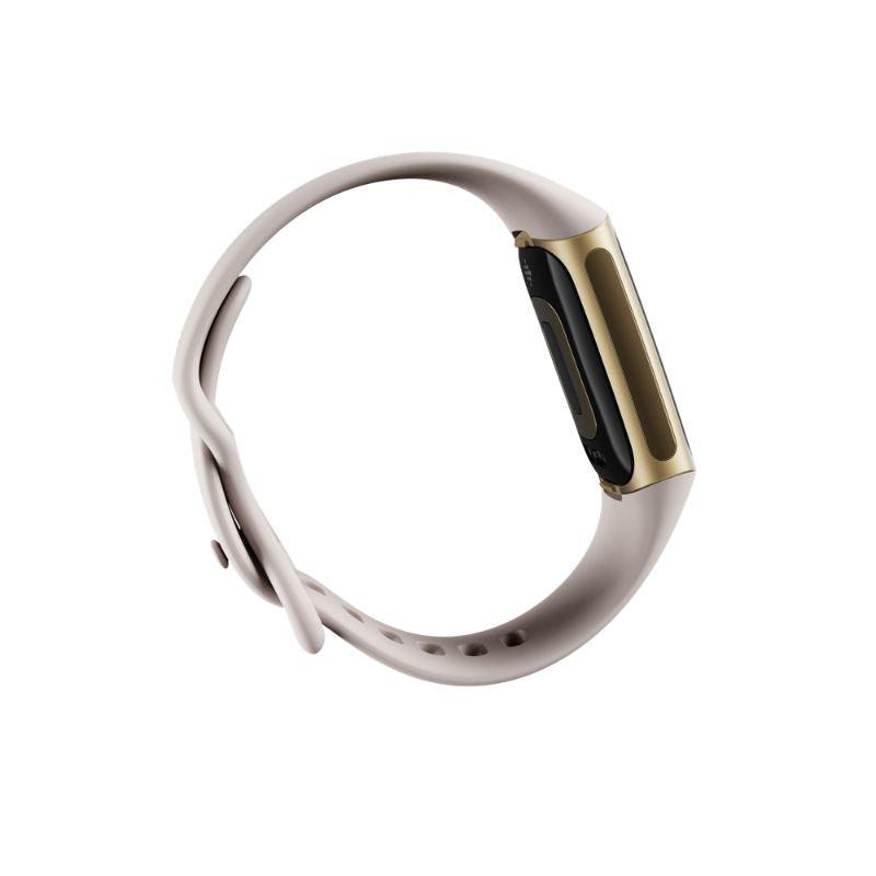 Fitbit Charge 5 Fitness and Health Tracker - Lunar White / Soft Gold Stainless Steel | 79-FB421GLWT (7172747034812)