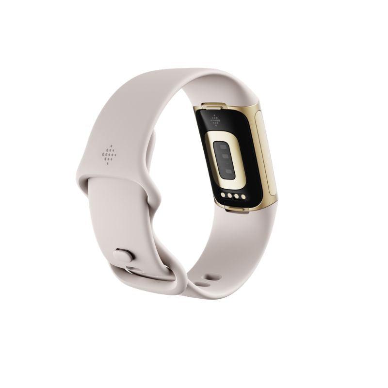Fitbit Charge 5 Fitness and Health Tracker - Lunar White / Soft Gold Stainless Steel | 79-FB421GLWT (7172747034812)