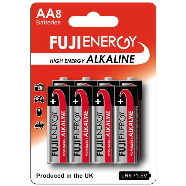 FujiEnergy 1.5V AA LR6 High Energy Alkaline Batteries - Pack of 8 | 815828 (7500147458236)