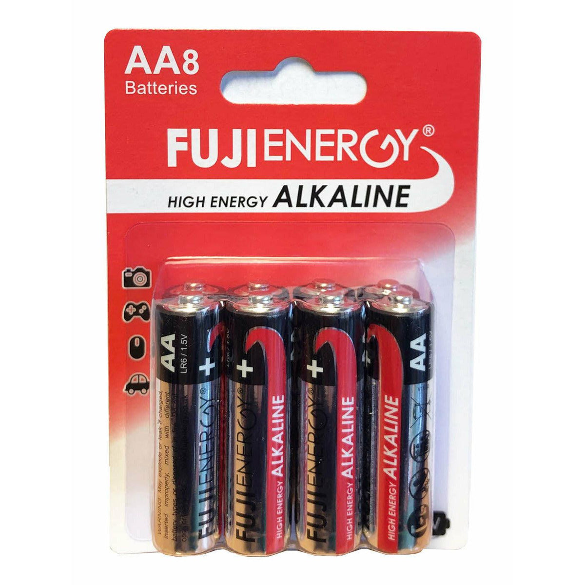 FujiEnergy 1.5V AA LR6 High Energy Alkaline Batteries - Pack of 8 | 815828 (7500147458236)