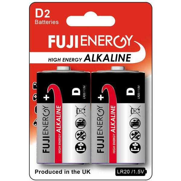 FujiEnergy LR20 1.5V High Energy Alkaline Batteries - Pack of 2 | 815804 (7532998688956)