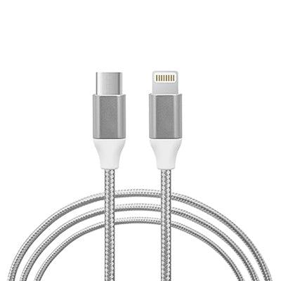 FX Factory 1M USB-C To iPhone Cable - Silver | 015717 (7441493524668)
