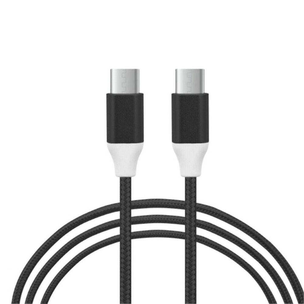 014307-FX Factory 1M USB-C to USB-C Braided Data Cable - Black-1 (7436878151868)