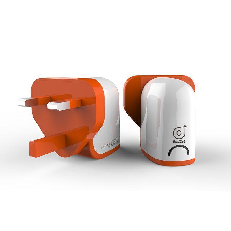 GadJet 1A Elite AC Charger - Orange &amp; White | CH02 (7496014692540)