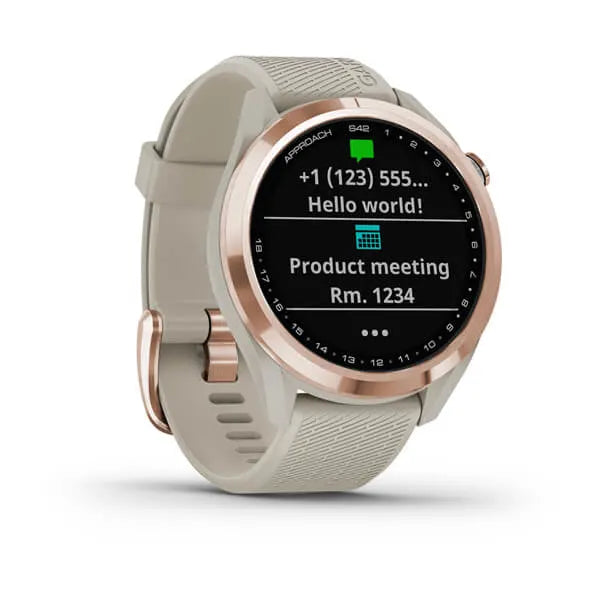 Garmin Approach S42 Golf Smart Watch - Rose Gold &amp; Light Sand | 49-GAR-010-02572-02 (7524475109564)