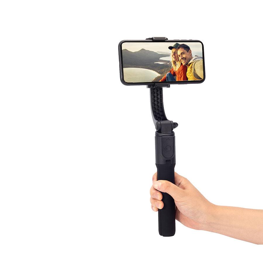 Go Xtreme GS1 Foldable 1-Axis Selfie Gimbal with Remote Control &amp; Tripod - Black | 55239 (7533519929532)