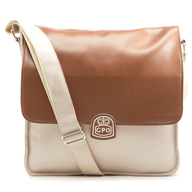GPO Vinyl Record Bag - Tan & Cream | MESSENGERTC (7105848508604)