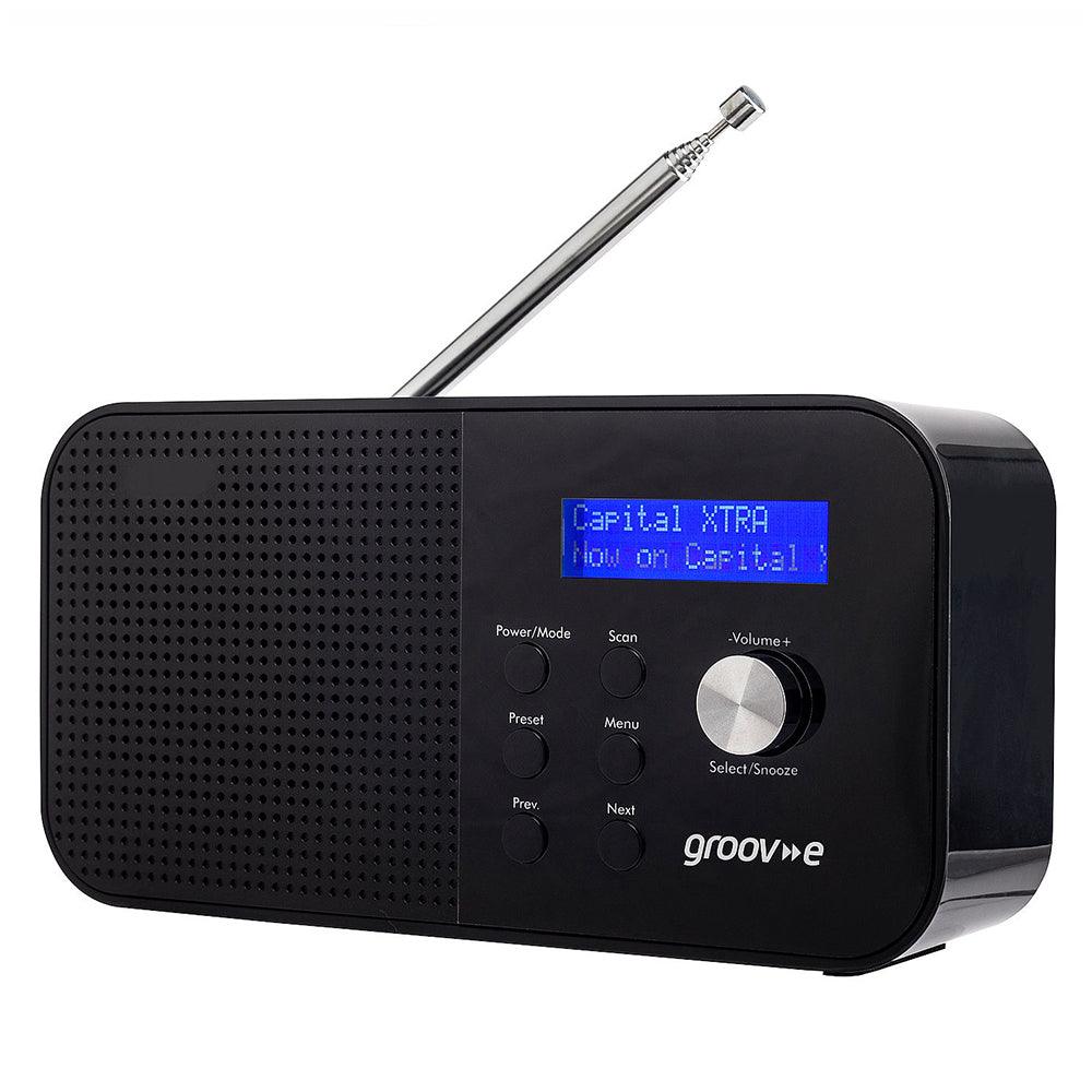 Groov-E Venice Portable DAB/FM Digital Radio - Black | GVDR04 from DID Electrical - guaranteed Irish, guaranteed quality service. (6977574633660)