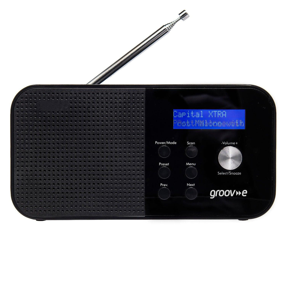 Groov-E Venice Portable DAB/FM Digital Radio - Black | GVDR04 from DID Electrical - guaranteed Irish, guaranteed quality service. (6977574633660)