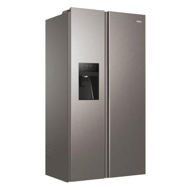 Haier 515L Total No Frost American Fridge Freezer - Grey | HSR3918FIMP from DID Electrical - guaranteed Irish, guaranteed quality service. (6977613889724)