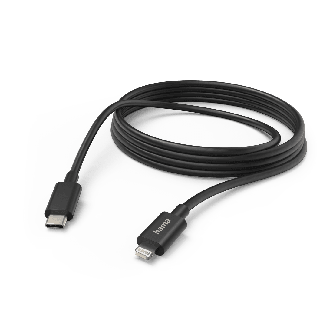 Hama 3M USB-C to Lightning Charging &amp; Data Cable - Black | 472229 (7521158299836)