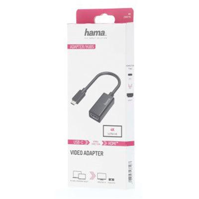 Hama 4K Ultra-HD USB-C Plug to HDMI Video Adapter - Black | 437167 (7449790283964)