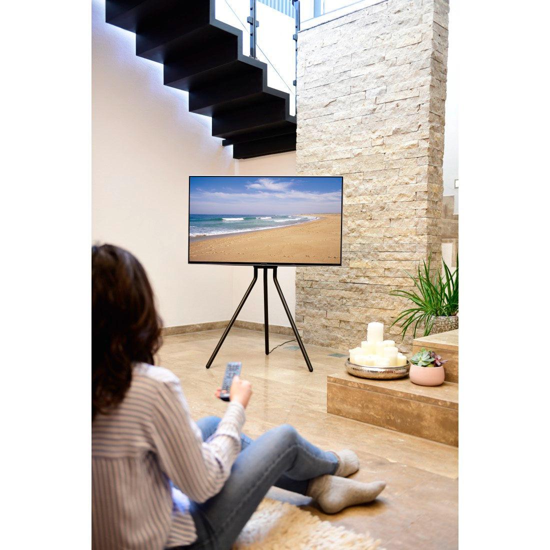 Hama Easel design 191CM Free-Standing TV Stand - Black | 422736 (7519327355068)