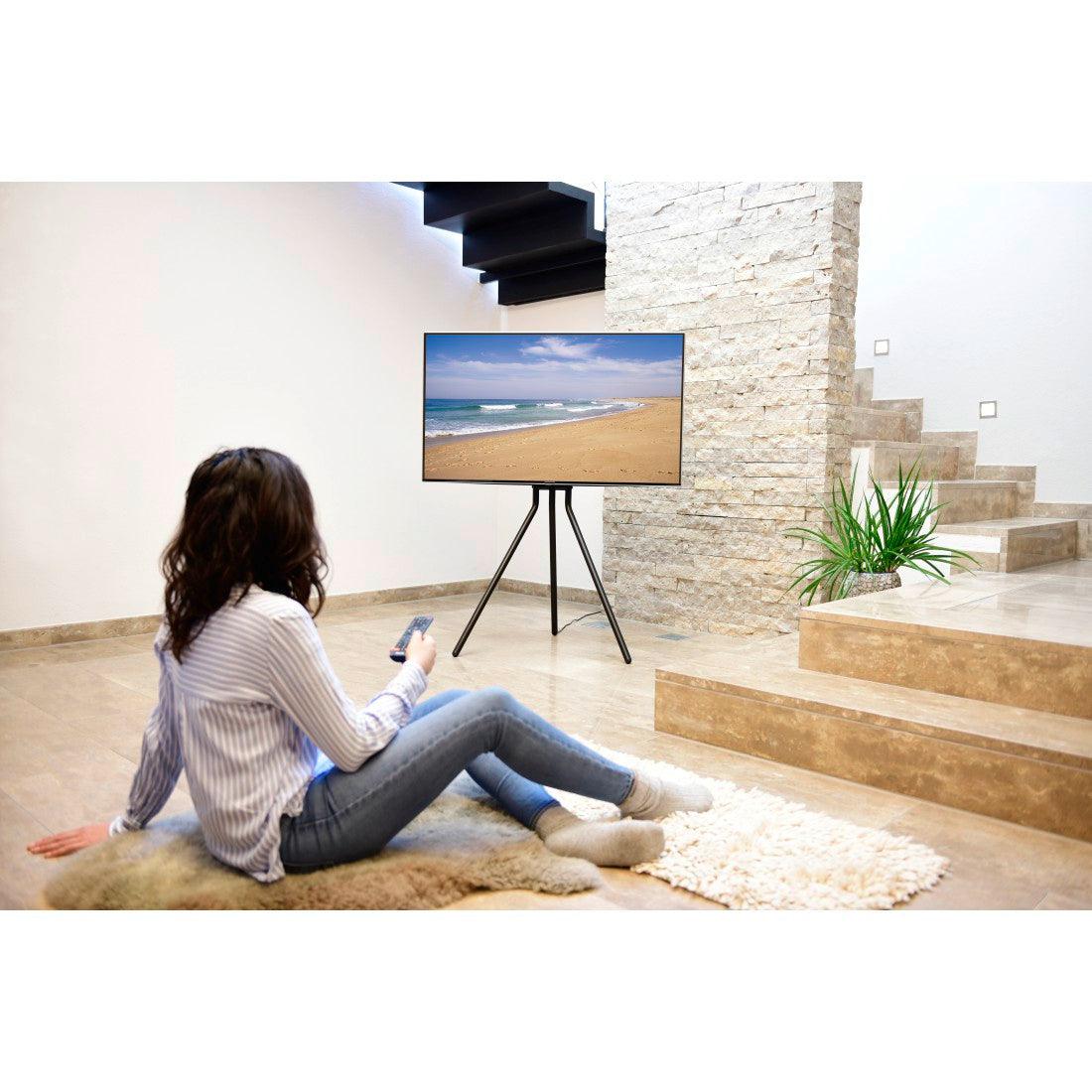 Hama Easel design 191CM Free-Standing TV Stand - Black | 422736 (7519327355068)