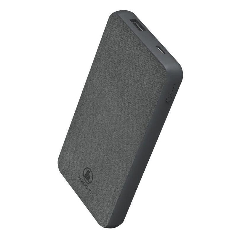 Hama Fabric 10000 mAh Li-Polymer Power Bank - Grey | 449009 (7312382787772)