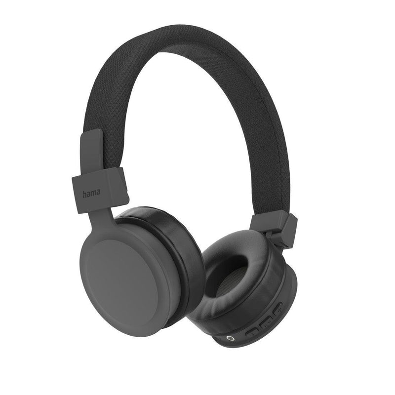 Hama Freedom Lit Bluetooth Wireless On-Ear Headphones with Integrated Microphone - Black | 469953 (7519320047804)