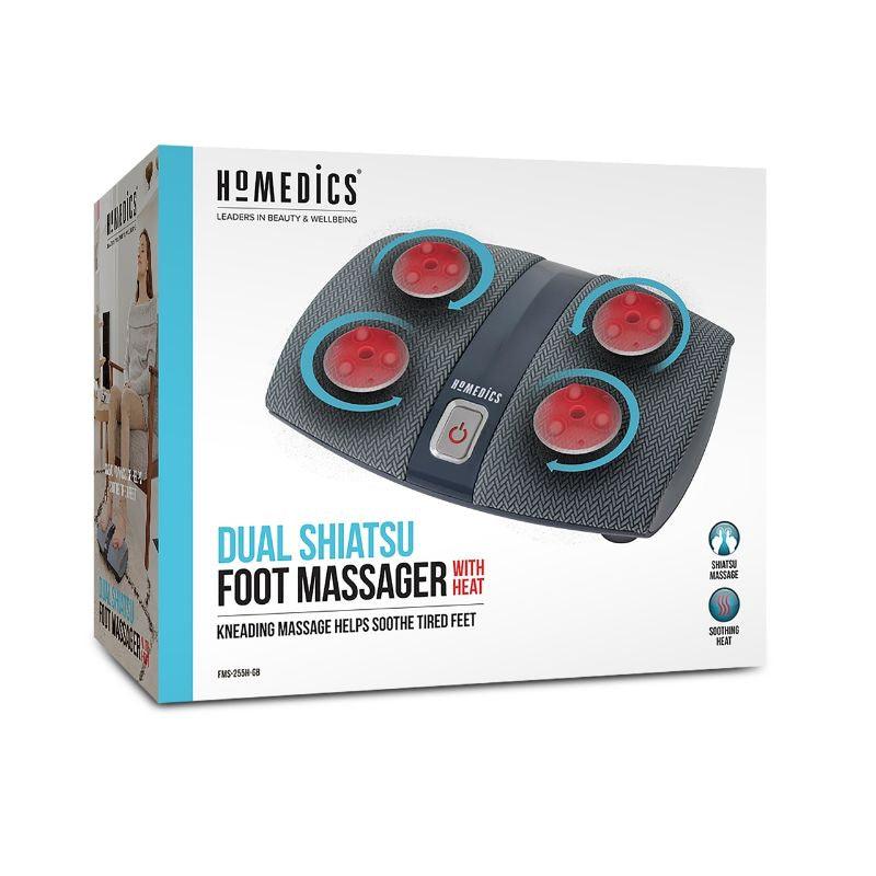 HoMedics Dual Shiatsu Foot Massager with Heat - Black | FMS-255H-GB (7223599366332)